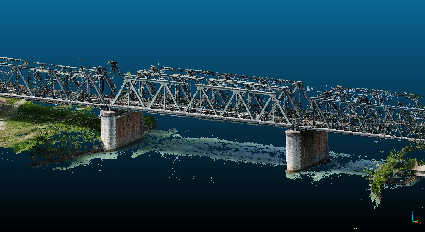 Nuvola di punti 3D del ponte